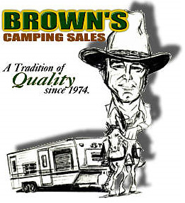 Brown's Camping Sales Logo, A Tradition of Quality since 1974